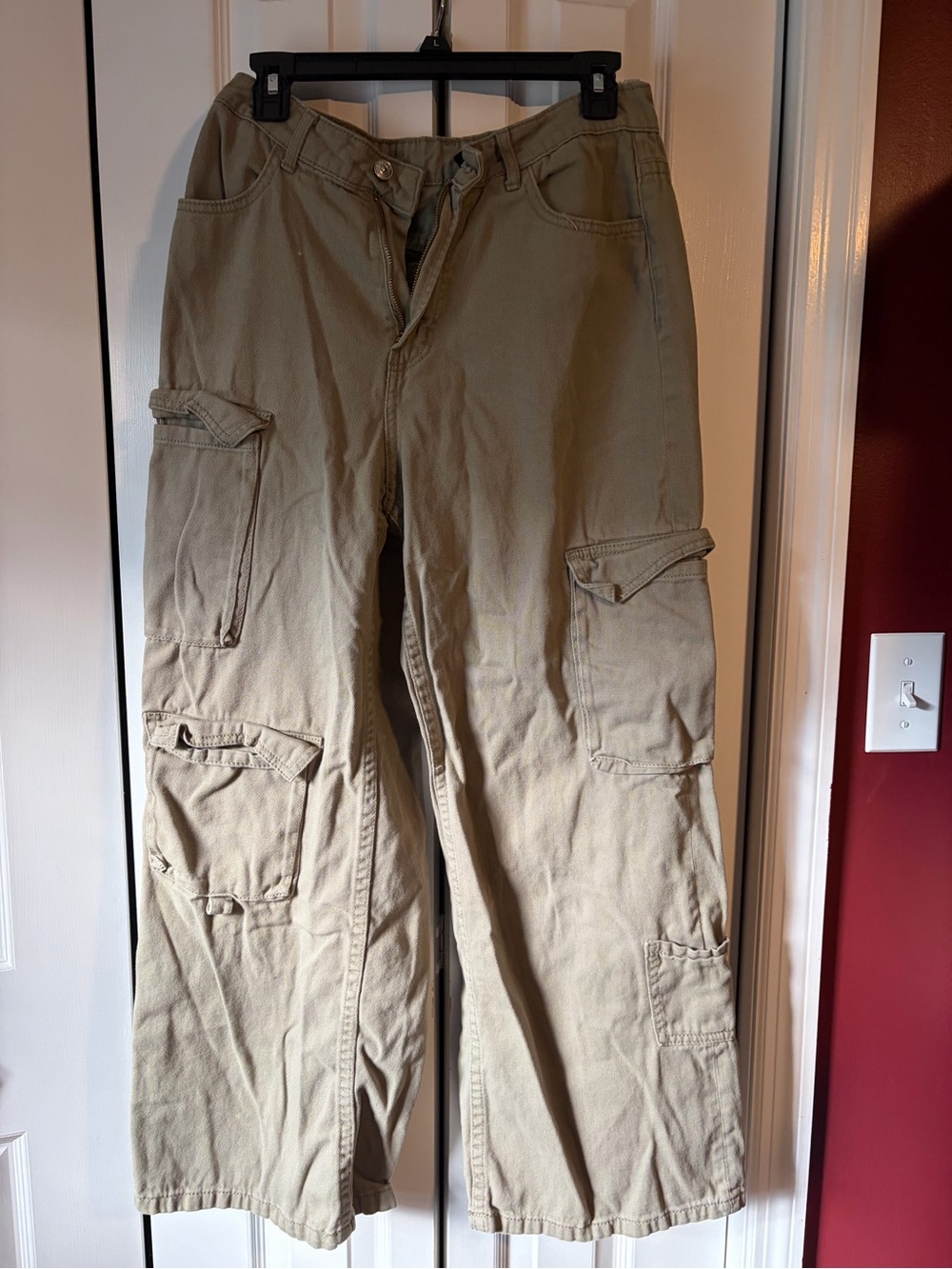 H&M Women's Cargo Track Pants in Tan